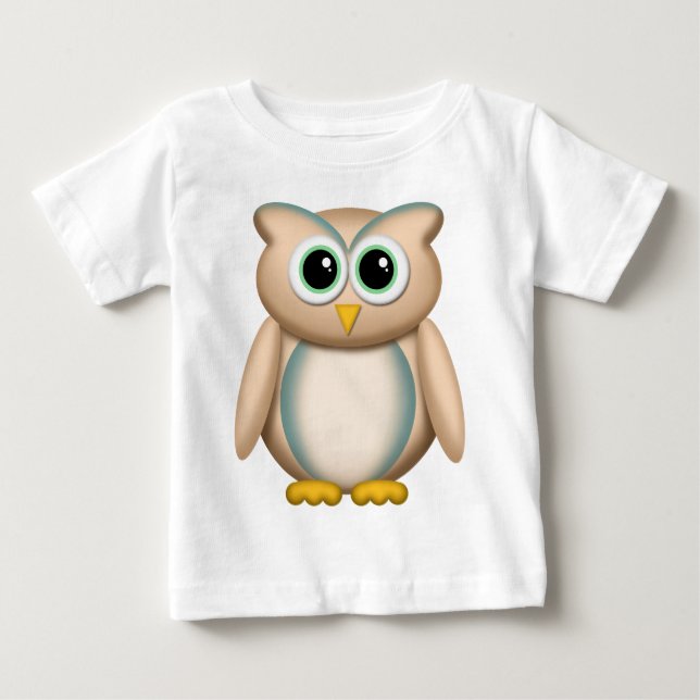 Búho lindo con el azul - camiseta infantil (Anverso)