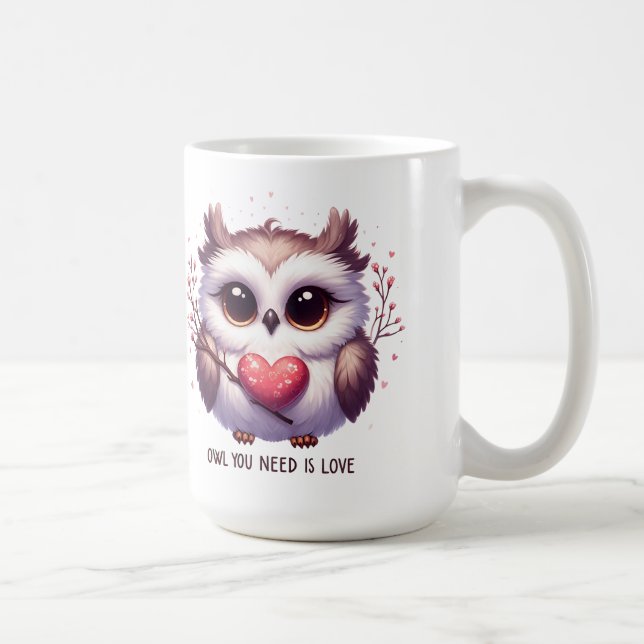 Búho lindo que necesitas es tazas de amor (Derecha)