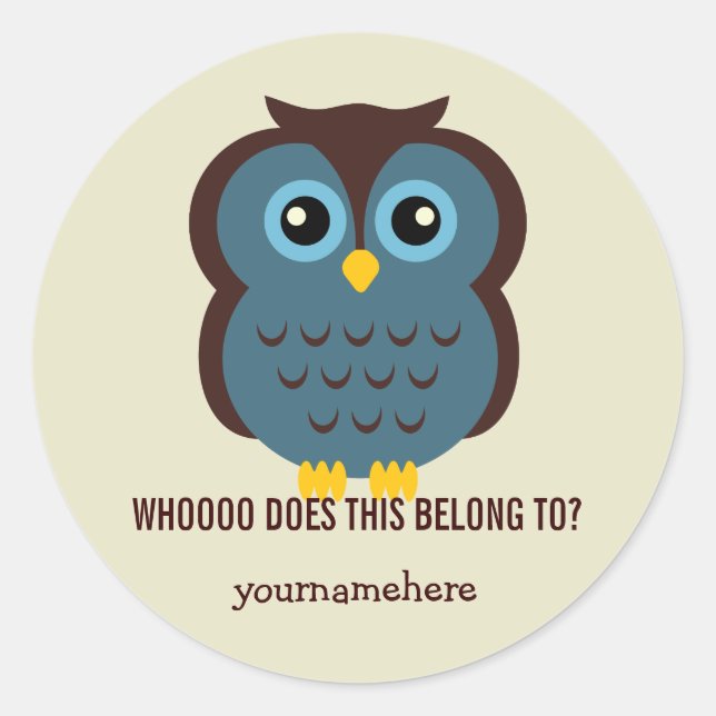 Búho maravilloso que pertenece a Pegatinas (Anverso)