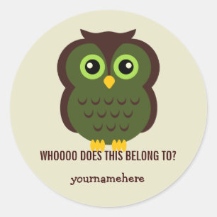 Búho maravilloso que pertenece a Pegatinas