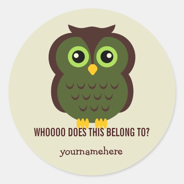 Búho maravilloso que pertenece a Pegatinas (Anverso)