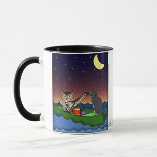 Búho más el minino, taza