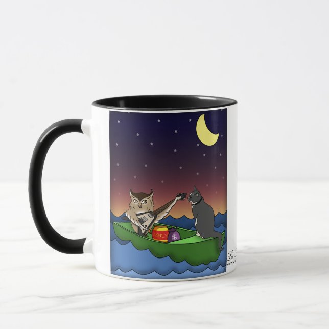 Búho más el minino, taza (Izquierda)