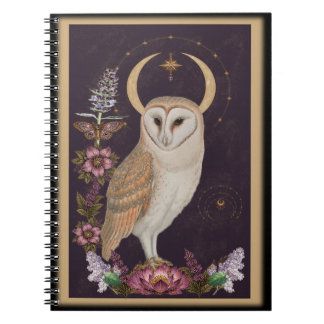 Búho Místico - Cuaderno Botánico y Celestial