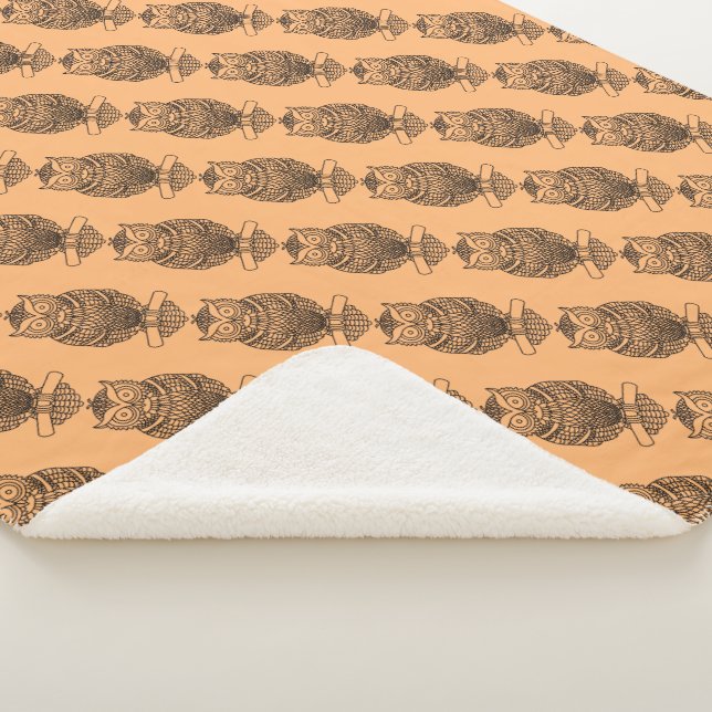 Búho (naranja) - Manta Sherpa (3/4)