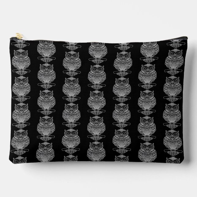 Búho (negro) - Bolsa de accesorios (Anverso)