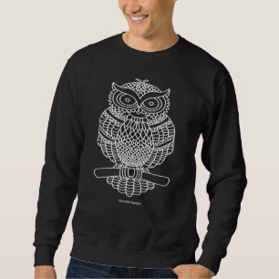 Búho (negro) - Sudadera con capucha para hombres