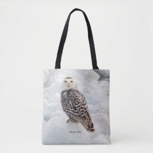 Búho Nevado todo alrededor de la bolsa de asas