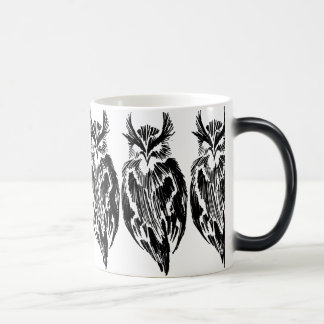 ¡Búho-o-rama! Búhos Morphing, búhos, taza de los