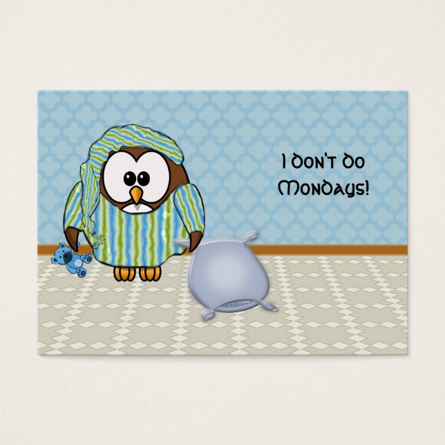 búho perezoso - ¡No hago los lunes! (Frente)