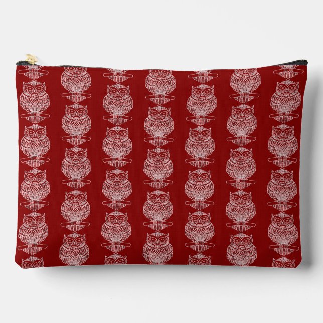 Búho (rojo) - Bolsa de accesorios (Anverso)