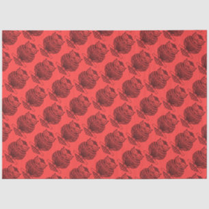 Búho (rojo) - Papel de tejidos