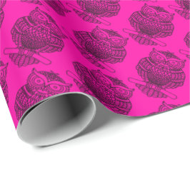 Búho (rosa) - Papel de regalo