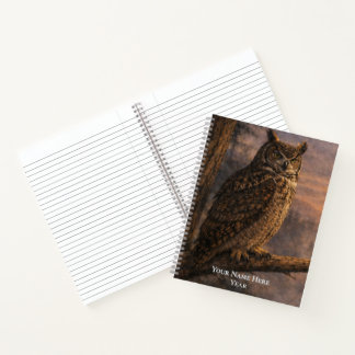 Búho Sabio del Bosque – Cuaderno Grande