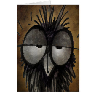 Búho soñoliento divertido