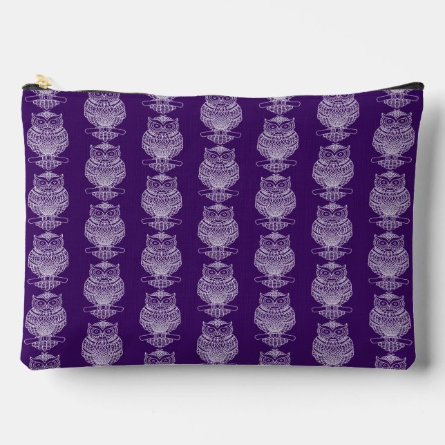 Búho (violeta) - Bolsa de accesorios (Anverso)