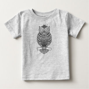 Búho (vívido) - Camiseta de bebé
