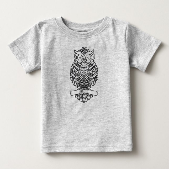 Búho (vívido) - Camiseta de bebé (Anverso)