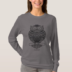 Búho (vívido) - Camiseta de manga larga para mujer