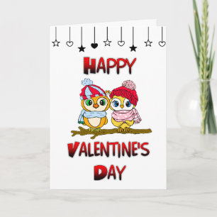 Búhos Adorables   Día de San Valentín   Tarjeta de