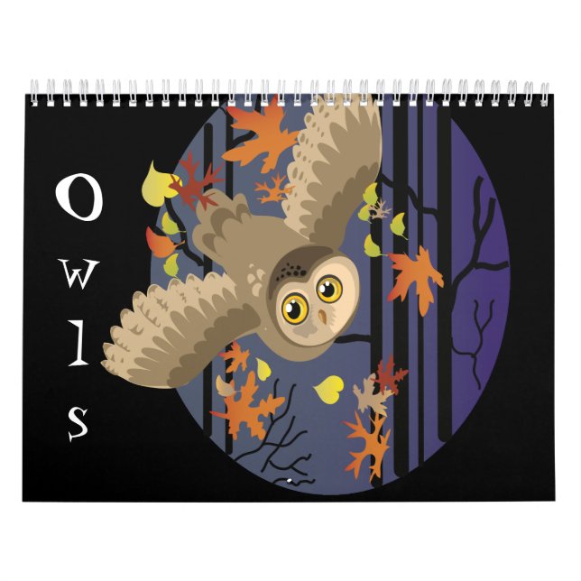 Búhos, calendario (Tapa)