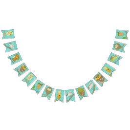 Búhos en bandera del fiesta del bosque