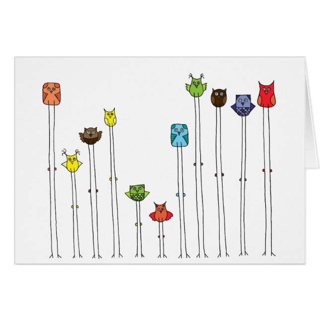 Búhos en Multicolors (Anverso (Horizontal))