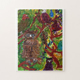 Búhos en rompecabezas de los árboles #2