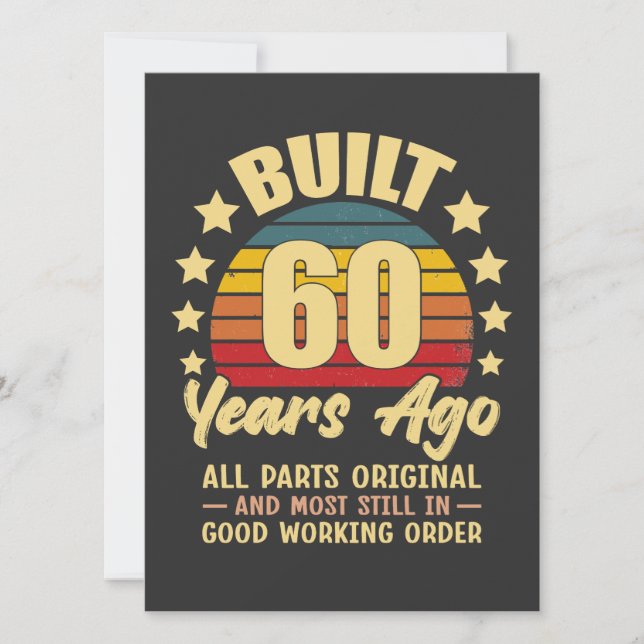Built 60 Years Ago All Parts Original 60 Birthday (Anverso)