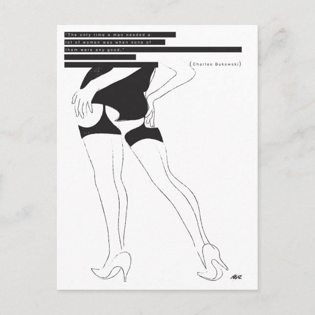 Bukowski, postal (Anverso)