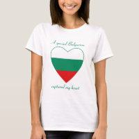 Bulgaria Bandera Corazón Camiseta