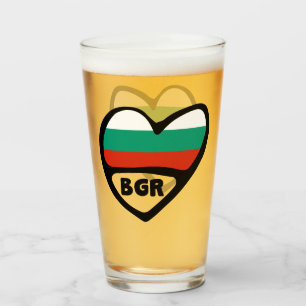 Bulgaria Código de país Corazón de bandera, BGR