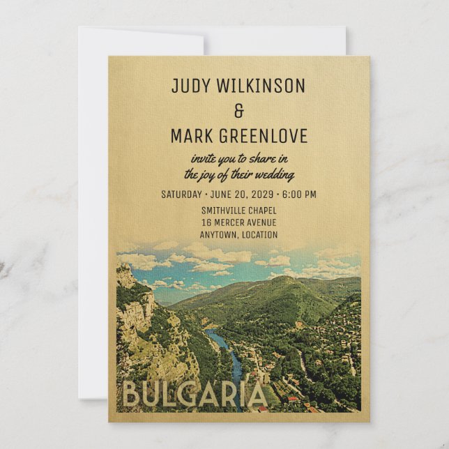 Bulgaria Invitación a la boda búlgara (Anverso)