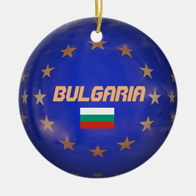 Bulgaria: Ornamento de Navidad del Círculo Europeo (Frente)