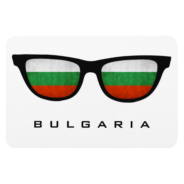 Bulgaria sombras personalizado imán de texto y col (Horizontal)