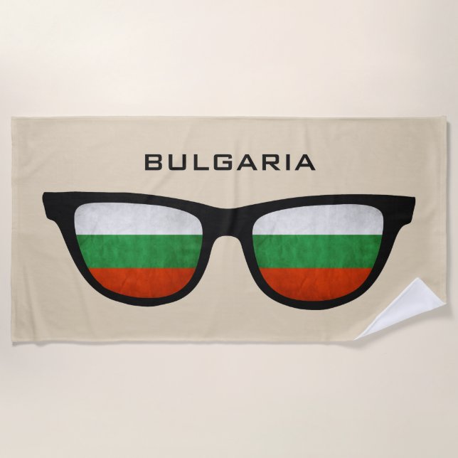 BULGARIA Sombras personalizado toalla de playa de  (Anverso)