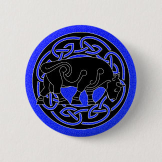 Bull de la prosperidad - botón de Knotwork del