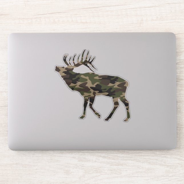 Bull Elk Camo Pegatina (Ordenador)