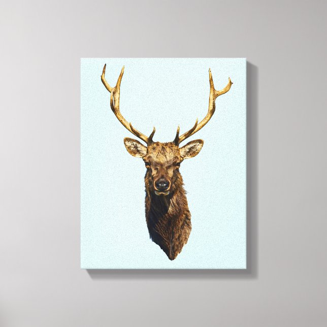 Bull Elk Head animales naturaleza arte de la vida  (Anverso)