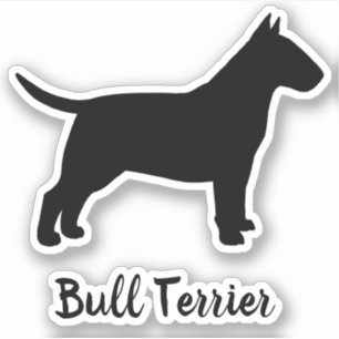 Bull Terrier Silhouette Perro Raza Vinyl Pegatina