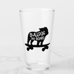 Bulldog a bordo Skateboarding Dog Silhouette