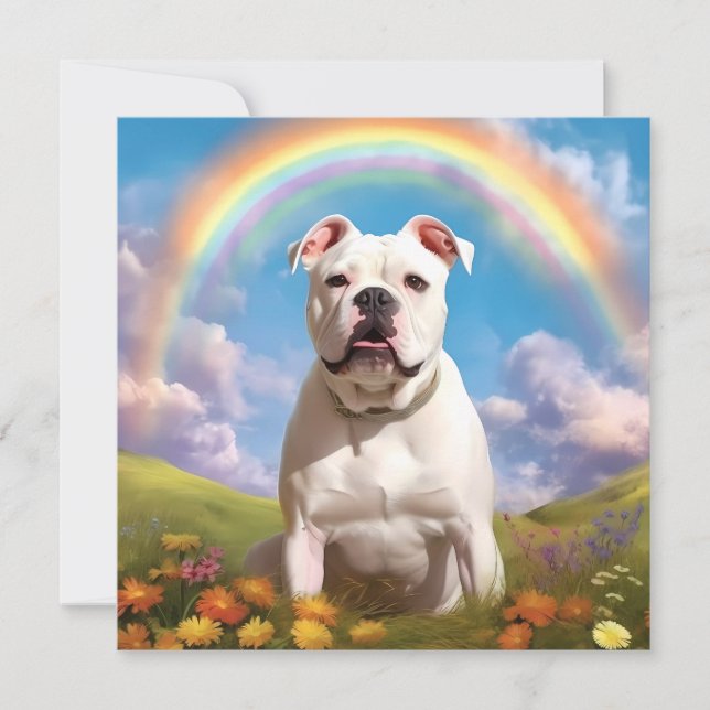 Bulldog americano Rainbow Bridge Custom Name Dog (Anverso)