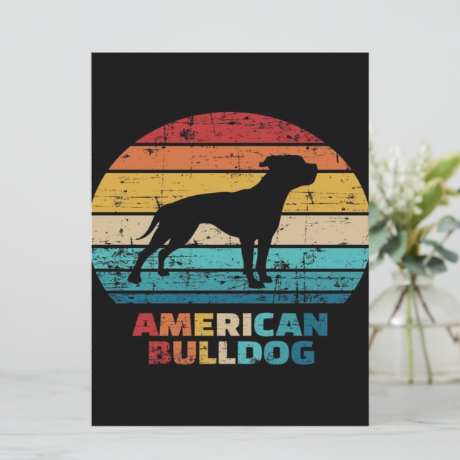 Bulldog americano vintage (Anverso de pie)