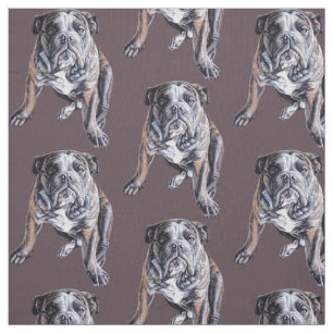 Bulldog Arte Tela Tejido Tejido Tejido Tejido de a