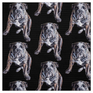 Bulldog Arte Tela Tejido Tejido Tejido Tejido de a