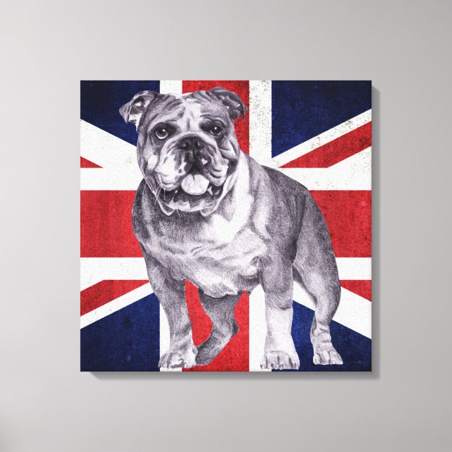 Bulldog Británico - Lienzo de Bulldog Inglés (Anverso)