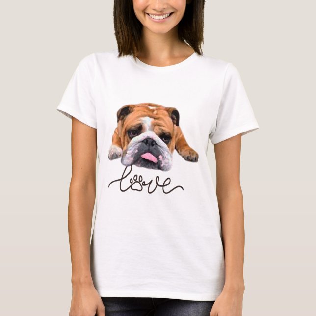 Bulldog, camiseta ilustracion (Anverso)