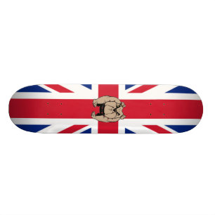 bulldog de británicos del monopatín
