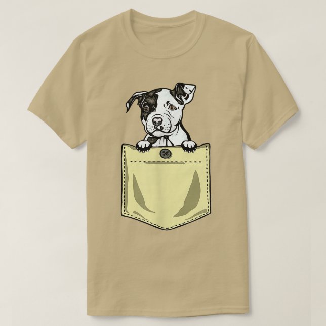 Bulldog De Pit En La Camiseta De La Camiseta De Pi (Diseño del anverso)