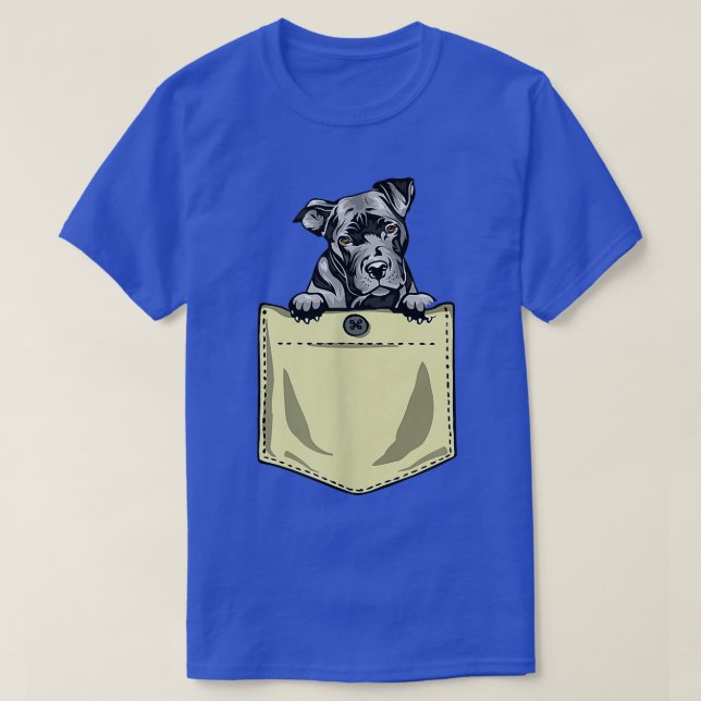 Bulldog De Pit En La Camiseta De Pocket Pitbull (Diseño del anverso)